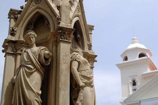 Heritage old statue in front of court house
