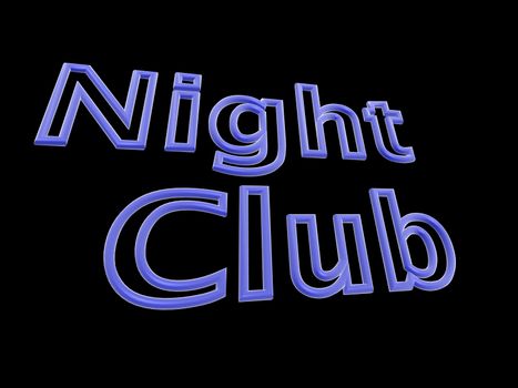 Neon text - night club.