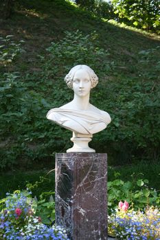 marble statue in the garden
