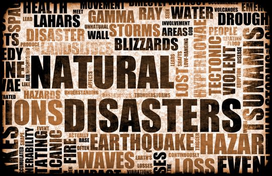 Natural Disasters Grunge as a Art Background