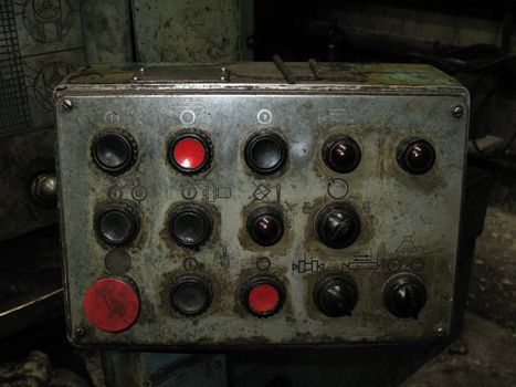 Control console of old mechanism.