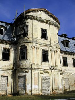 Tumbledown castle in Latvia, Kraslava.