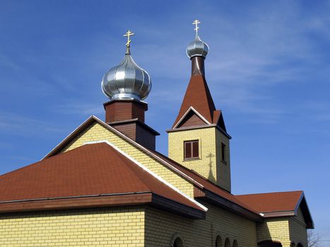 Church in Kraslava, Latvia on sunny day.