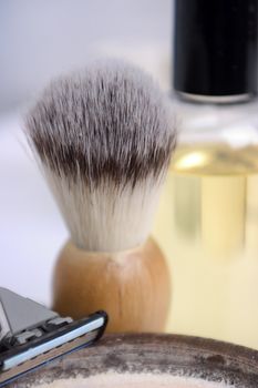 Equipment for shaving with focus on the shaving brush