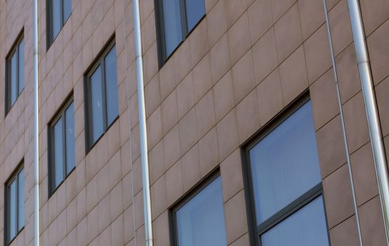 view of new modern office building slabbed with tiles