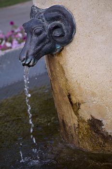 sculpted fountain in the park