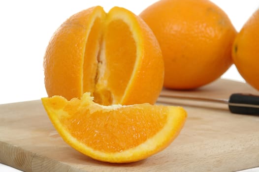 Oranges on white background.