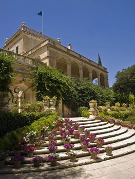 The Presidential Palace in San Anton Gardens in Malta