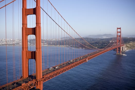 Golden gate bridge in San Fransisco. Horizontal shot