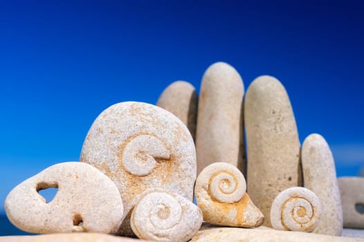 The structure of the helix on the some stone