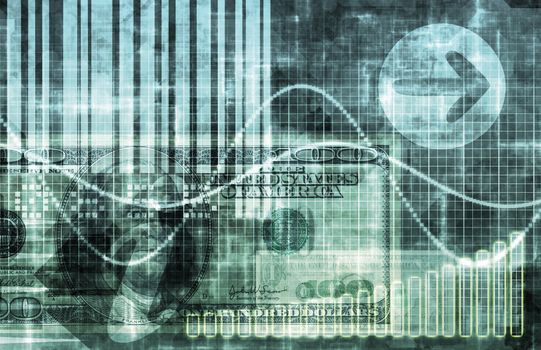 Investment Portfolio Art as a Abstract Background
