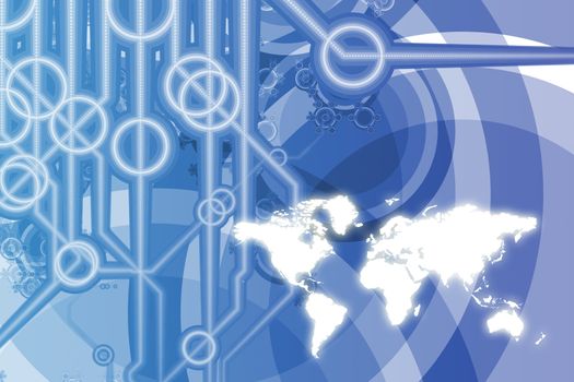 Global Business Color Technology Abstract in Colors