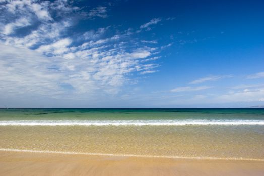 Beautiful beach empty of people