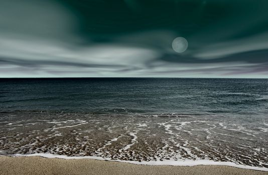 Picture of a night beach landscape