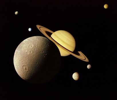 NASA image of planets in outer space.