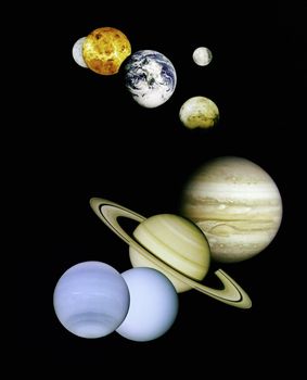 NASA image of planets in outer space.