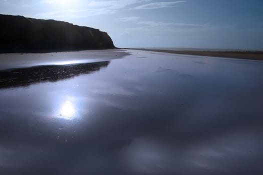 ballybunion beach co kerry ireland on a cold winters day