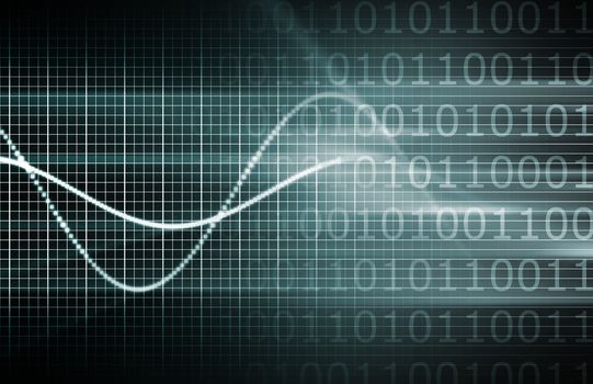 Futuristic Abstract in Web Tech Glowing Lines