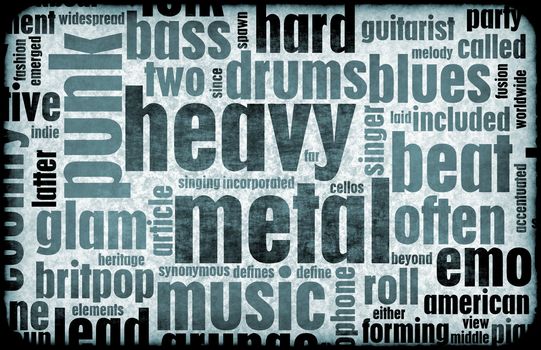 Heavy Metal Music Poster Art as a Background