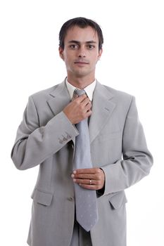 young business men portrait on white