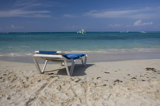 a beautiful beach on a tropical paradise