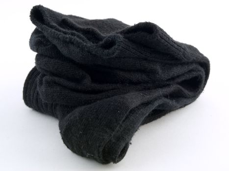 Plain Black Business Work Socks on White Background