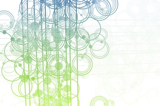 Clean Flowing Lines and Circles Abstract Background 