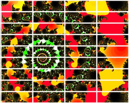 Red and Yellow Fire Effect Fractal Design 2d Buttons For Website Navigation