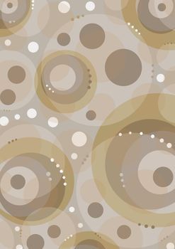 Retro mixed brown circles background
