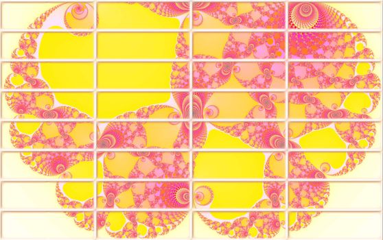 Yellow Pink Fractal Design 2d Buttons For Website Navigation