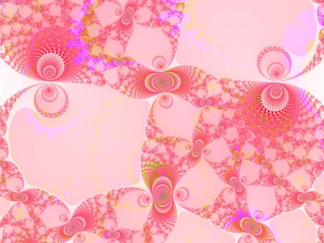 Light Pink Spiral Fractal 2d Pattern for Background Design