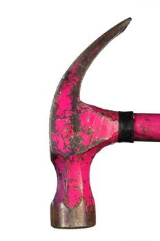 Detail of the pink claw hammer - hand tool