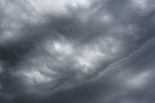 Shot of the dark clouds before rain