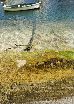 Detail of empty quayside in the Mediterranean