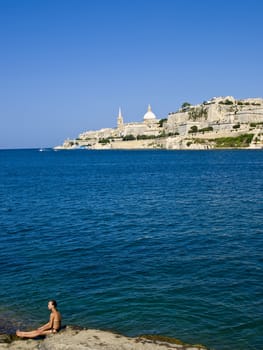 The view of Malta's capital city Valletta which is listed by UNESCO as a World Heritage Site