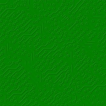 Illustration - square circuit board electronic green texture