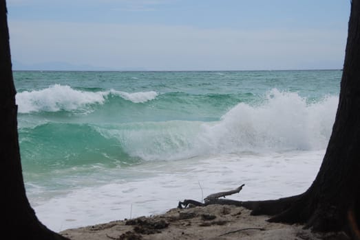 Waves at a beach