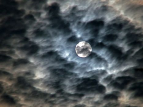 Shot of a dark sky with moon