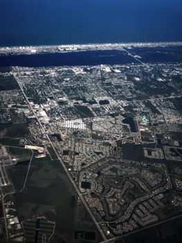 stock pictures of landscapes taken from the air in an airplane