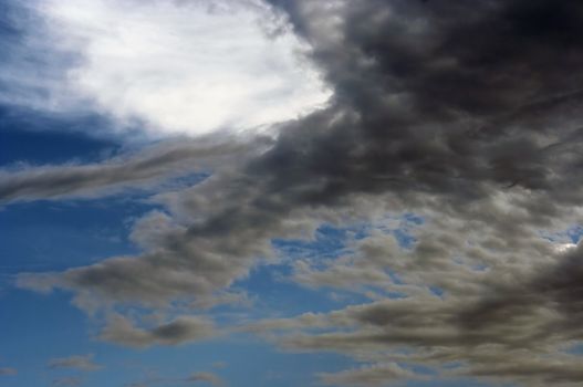 Shot of the dark clouds before rain