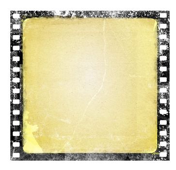 Old film frame in grunge style