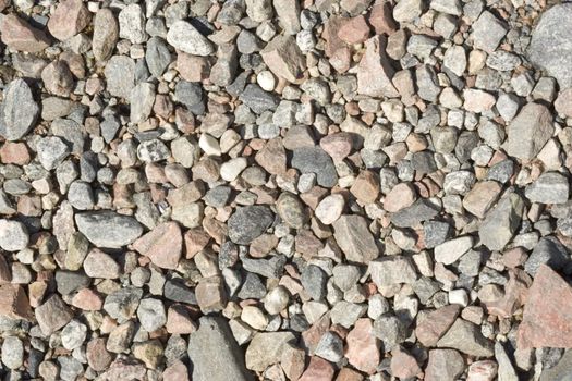 Stony ground on coast of lake