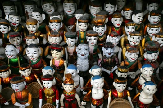 Vietnamese water puppets in Hanoi, Vietnam.
