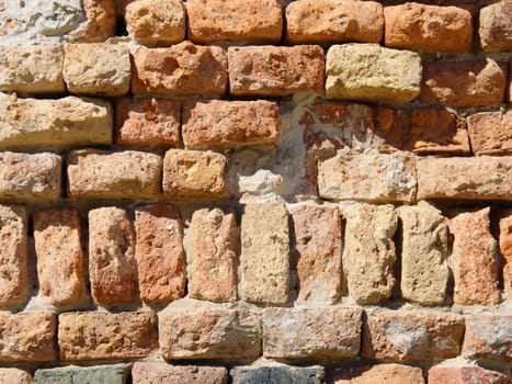 Urban decay wall texture with clay bricks - 4:3 format