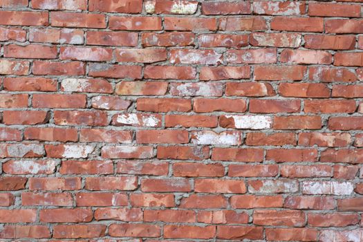 Old red brick wall background