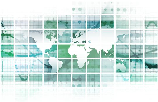 Global Conference World as a Abstract Background