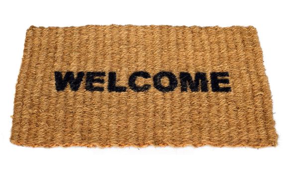 Image of a straw welcome mat.
