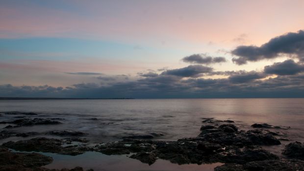 beautiful sunset on the beach