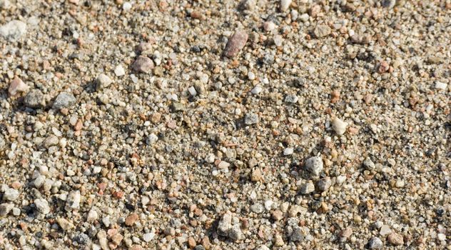 Stony ground on coast of lake