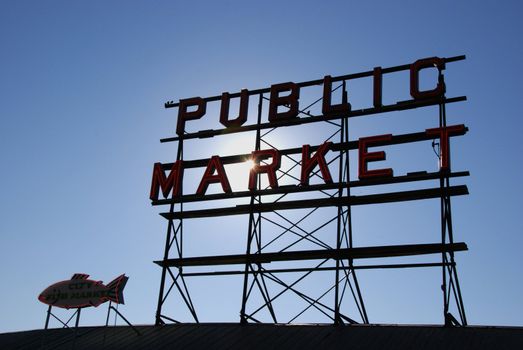 public market sign at pike place